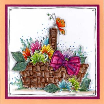 Crazy Daisy Basket Card